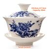 Jingdezhen-Chinese Gaiwan Tea Bowl, Household Porcelain Cups, Beautiful Teaware Teacup and Saucer Set, Ceramic Drinkware Tureen