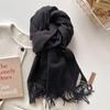 Winter Scarf For Women Cashmere Warm Solid Pashmina Blanket Wraps Female Thick Soft Bufanda Big Tassel Shawl Long Poncho Echarpe