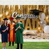 Graduate Themed Banner Customized Student Outdoor Garden Party Decorations Provided Portrait Photography Background Studio Props