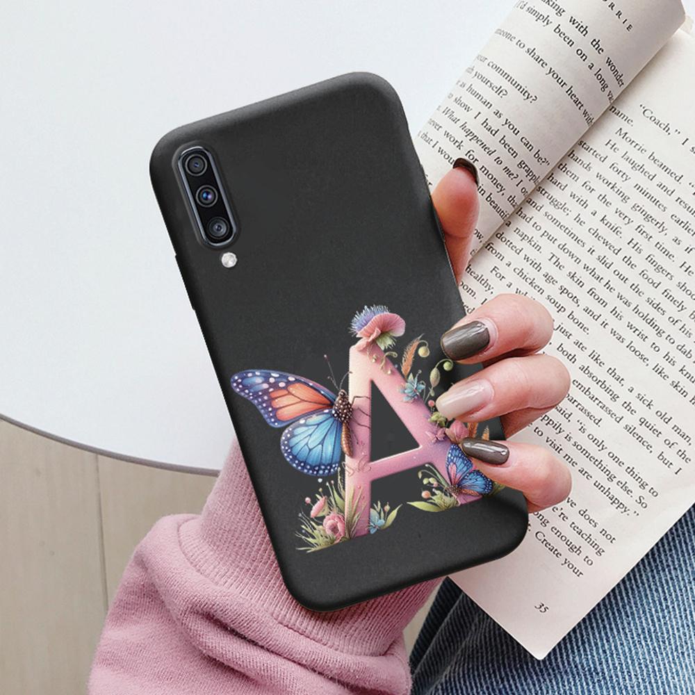Colorful Letter Love Flower Butterfly Phone Case For Samsung Galaxy A50 A50S A06 A10 A11 A07 Girls Shell Shockproof Bumper Cover