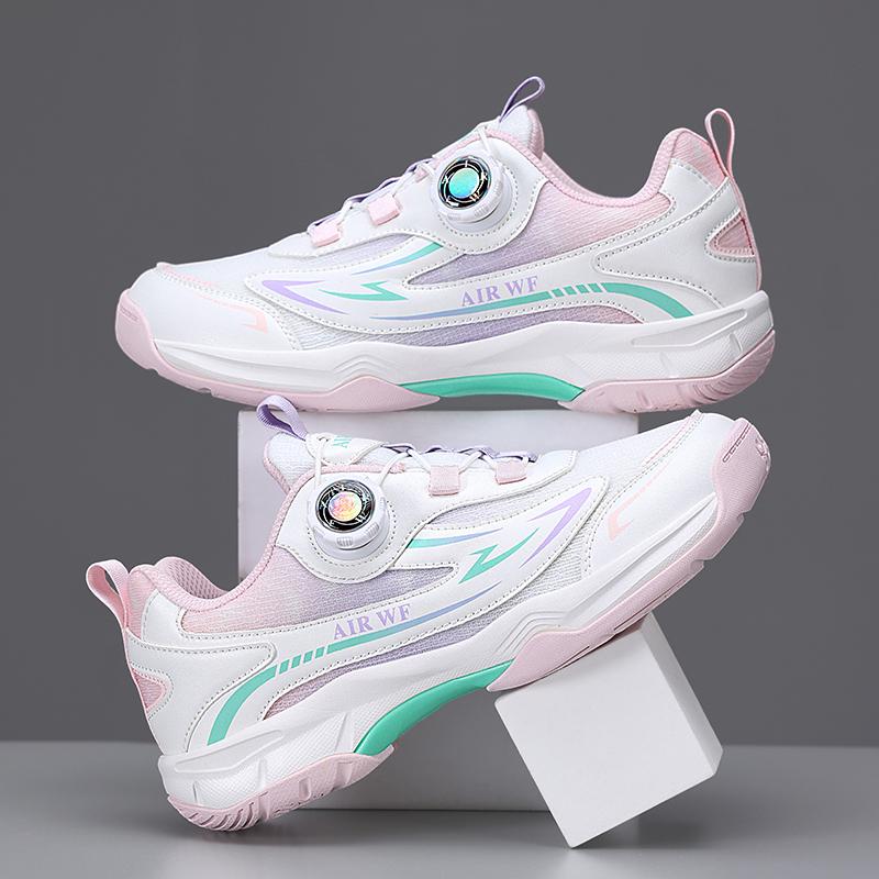 ennis professional rotating button men's and women's badminton shoes, table tennis shoes, children's outdoor sports shoes