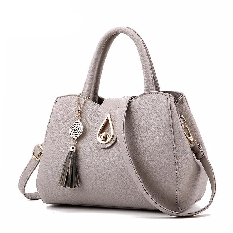 Luxury Brand WomenTassel Travel Shopper Totes Top-Handle Bags Fashion Shoulder Messenger Bags PU Leather Handbag
