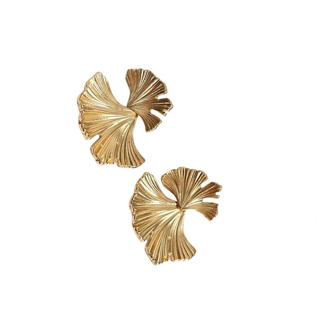 Delicate Ginkgos Leaf Earrings Alloy Fashion Accessories Party Wedding Ear Studs Suitable for Casual or Formal Occasions