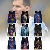 2024 New Mbappe Messi Ronaldo Neymar Football Print Backpack Lunch Bag Pencil Case Set Durable Polyester Cute Geometric Design