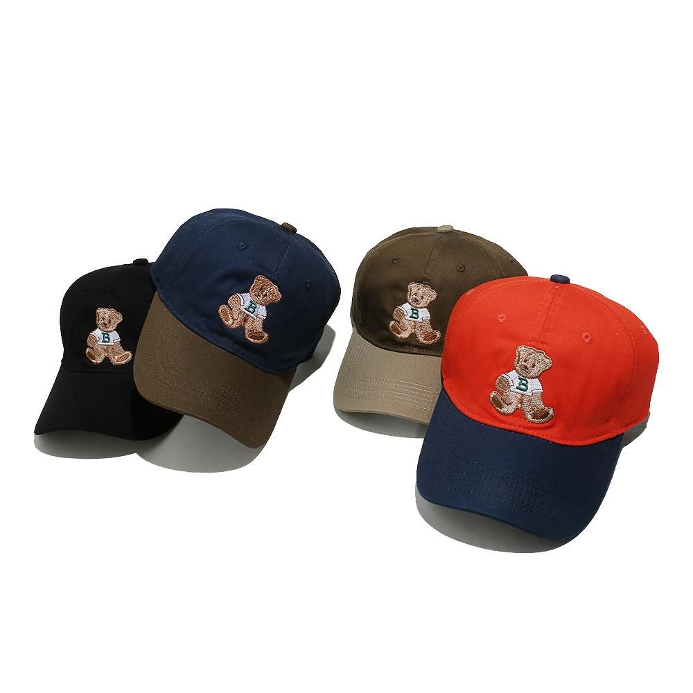 Heißer Verkauf Unisex Baumwoll-Baseballkappe mit süßer Bärenstickerei für Outdoor-Sport, Papa-Hut, verstellbar für Männer und Frauen