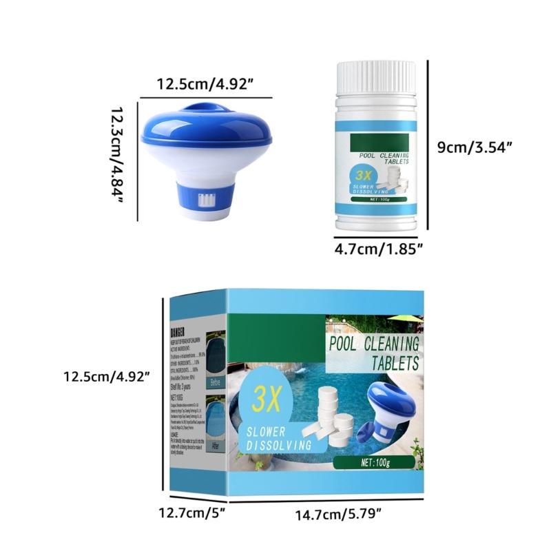Solar Pool Floating Chlorine Dispenser Swimming Pool Chlorine Floater Bromine Tablets Dispenser  Storage Organizer