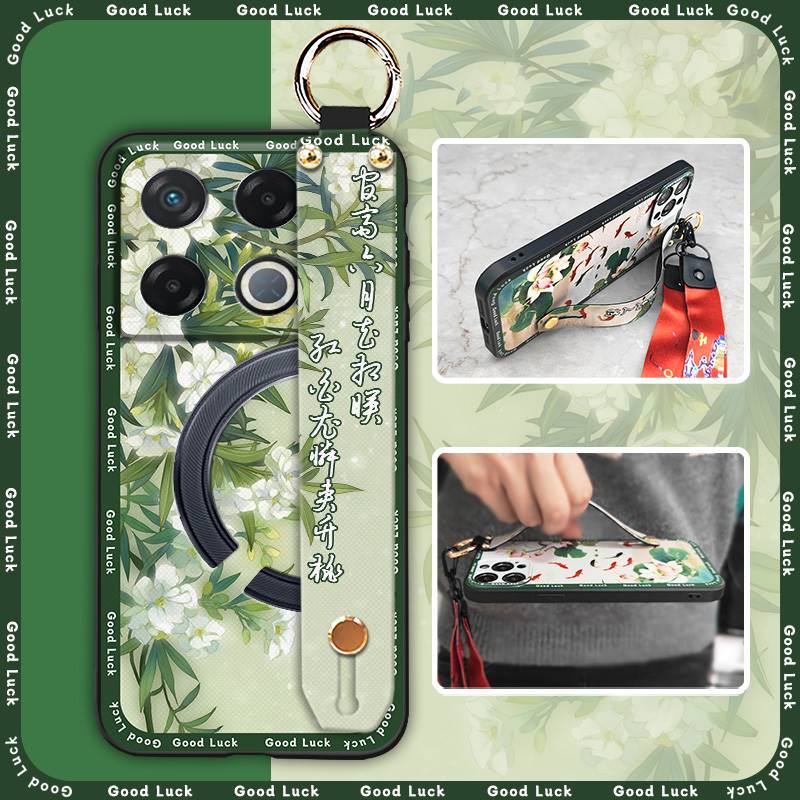 Protective Anti-knock Phone Case For infinix GT 20 Pro/X6871 Anti-dust Dirt-resistant Fashion Shockproof Wrist Strap