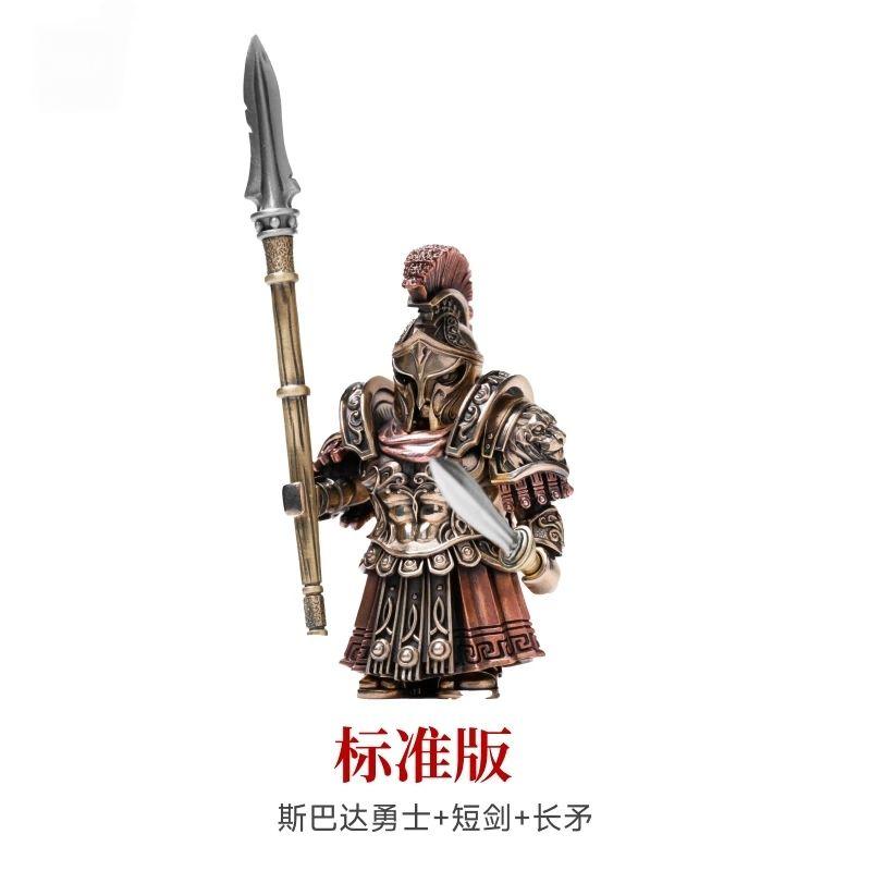New Spartan Metal Figurine Ornaments With Chinese Style Handicrafts Detachable Model Action Figure Toy Gifts