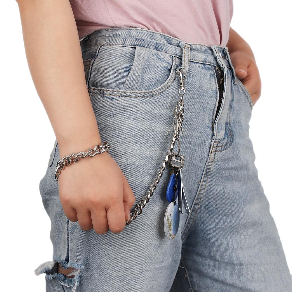 Hip Hop Jewelry Key Chains Clip Wallet Chain Belt Thick chain  Pant Jean Keychain  Biker Link