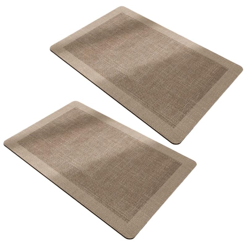 

2Pieces Bathroom Mat Super Absorbent NonSlip Surfaces Fast Dry Diatomite Bath Mat Easy to Clean Shower Room Door Mat