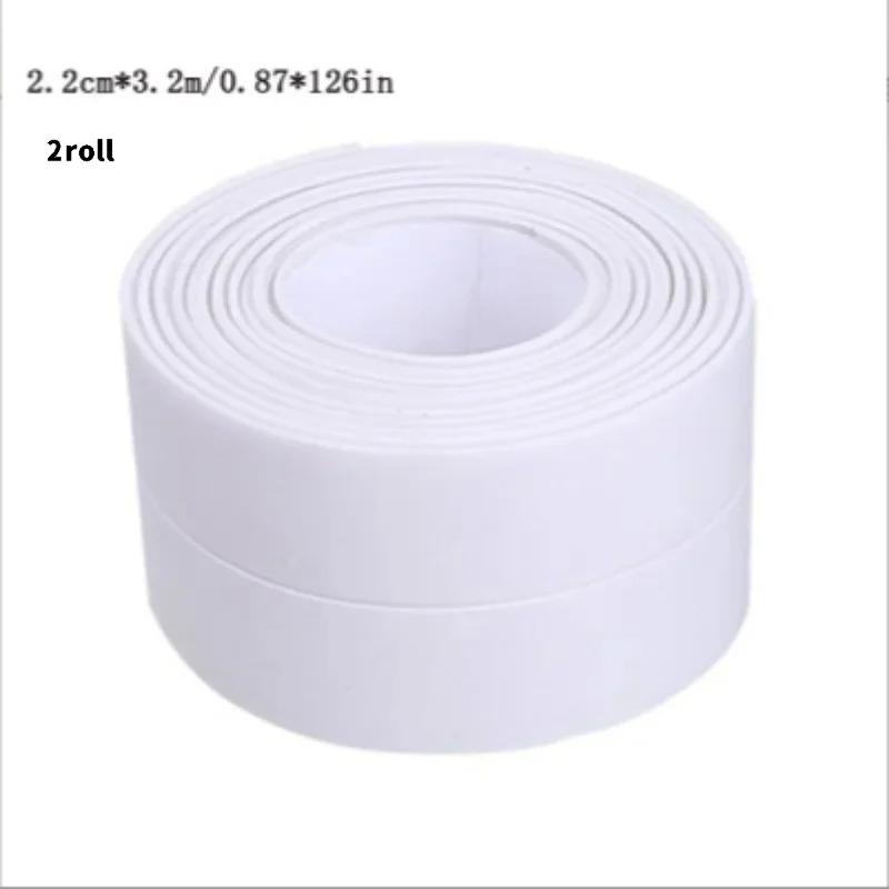 1/2 Roll White Waterproof PVC Self-Adhesive Tape, Leak-Proof & Moisture-Proof for Kitchen Sink, High-Adhesion Sealing Tool
