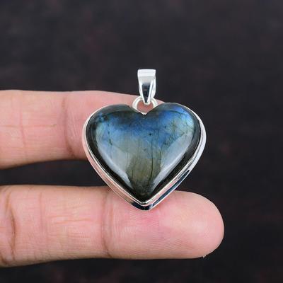 Ciondolo Labradorite Pietra Preziosa Molto Bella Ciondolo Elegante Ciondolo in Argento Sterling 925 Gioielli Fatti a Mano Ciondolo Statement Regalo per la Mamma