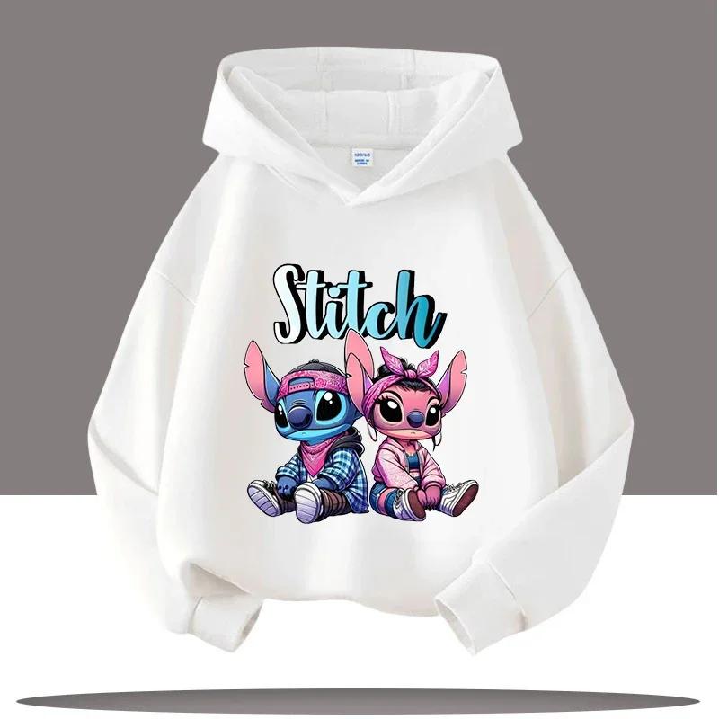 Disney Serie Cartoon Print Stitch Kinder Herbst- und Winter Kapuzensweatshirt Jungen Sweatshirts Mädchen Casual Basic Oberteile