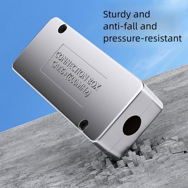Heavy Duty ABS Shielded Ethernet Connection Box CAT6A Standard Junction Box for Office Home Framework Expansion