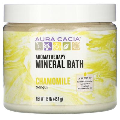 Aura Cacia Aromatherapy Mineral Bath Salts Serene Chamomile 454g 16oz 2 Packs