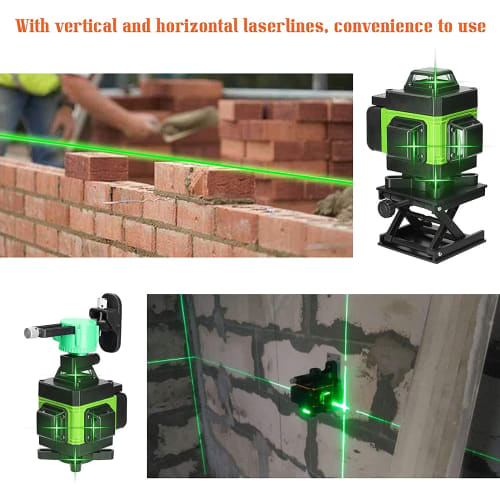 [.co.jp Exclusive] 16-Line Green Laser Level + 2 Batteries, Remote Control, Smartphone Operation, Japanese Installation (Note: Laser Class: Class 2, 4
