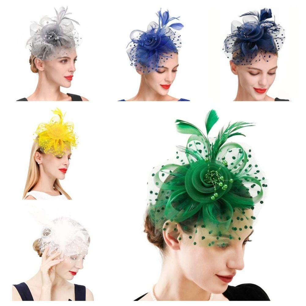 Flower Mesh Party Mesh Hair Band Bride Headdress Bride Headdress  Cocktail Party