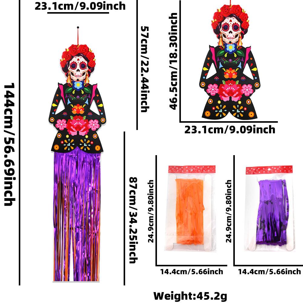 Decoracion De Patio Dia De Los Muertos Skeleton Party Decor With Tassel Hanging Ornament For Home And Garden