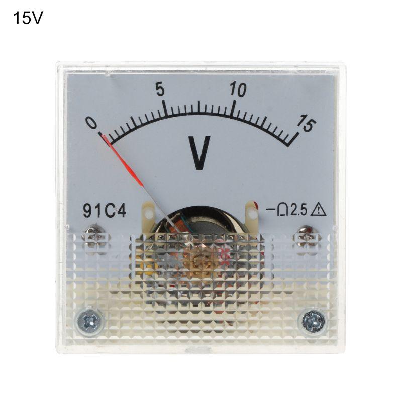 Dial Type DC Voltage Meter Voltmeter Analog Panel Rectangular Plastic Volt Tester 3/5/10/15/20/30/50/100/150/250V