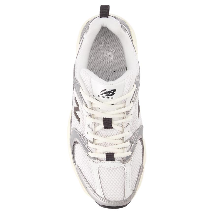 New Balance NB 530 Abrasion Resistant Low Top Running Shoes Unisex White Silver