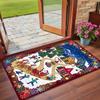 Christmas Printed Square Area Rug Soft Non Slip Floor Carpet For Bedroom Holiday Gift
