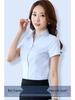 Korean Color-Block Long-Sleeve Chiffon Shirt for Women