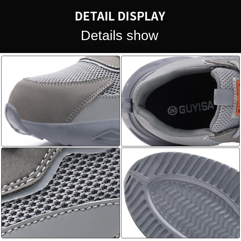 Labor Insurance Shoes Are The Same for Men and Women, Fashionable and Safe Steel Bag Head, Anti-smashing, Anti-piercing and Wear-resistant Shoes.