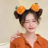Funny Pumpkin Lantern Headband - Cute Autumn/Winter Cartoon Hair Accessory for Women, Perfect for Halloween Gift