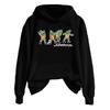 Women's Fashionable Casual Long-Sleeved Hooded Printed Sweatshirt