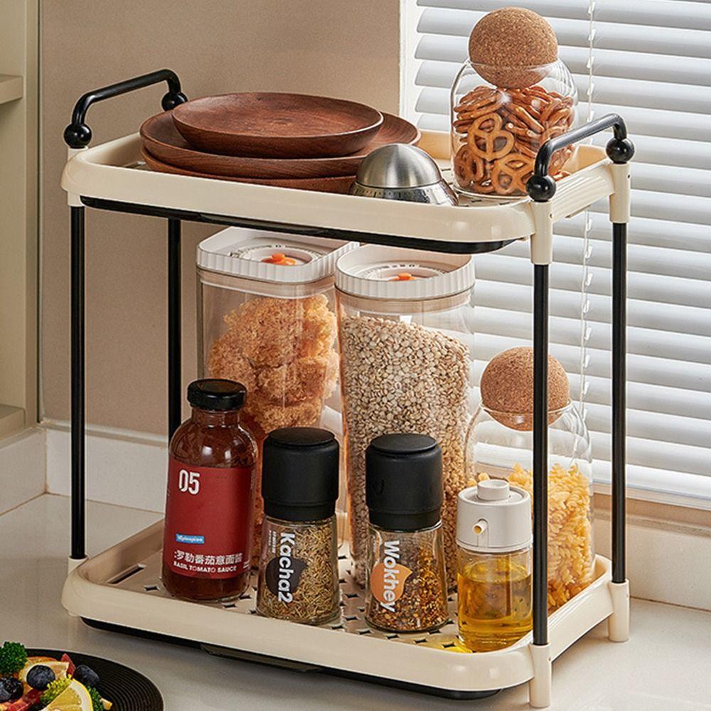 Simple Multi-Layer Storage Rack Stepped Space-Saving Water Cup Storage Rack Durable Sideboards Kitchen Storage