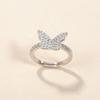 Korean Dongdaemun Butterfly Chain Adjustable Ring for Women