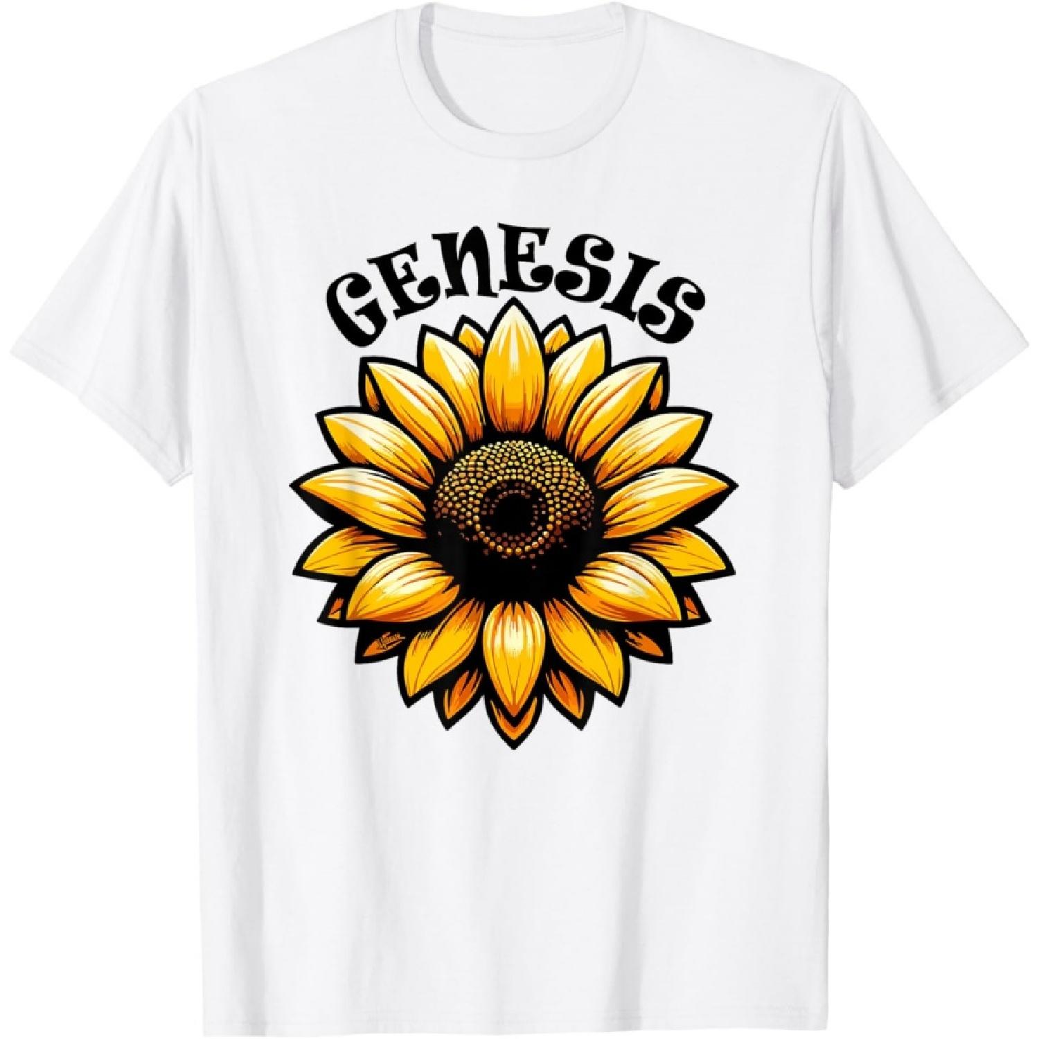 Genesis Beautiful Sunflower Design for Girls Name Genesis T-Shirt XXXXXL белый