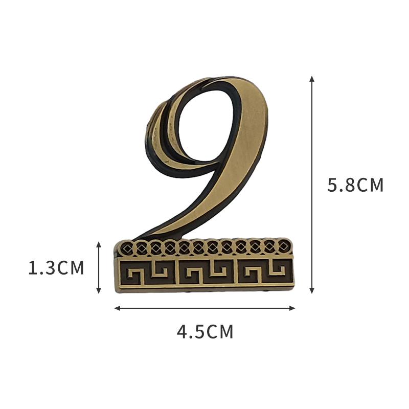 1PCS Relief Metal House Number with Magnet 5.8*4.5cm Door Number Apartment Door Numbers for Outdoor Hotel Home Mail Box Label