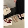 Mary Jane shoes spring and autumn bow one pedal grandma shoes single shoes Doudou shoes