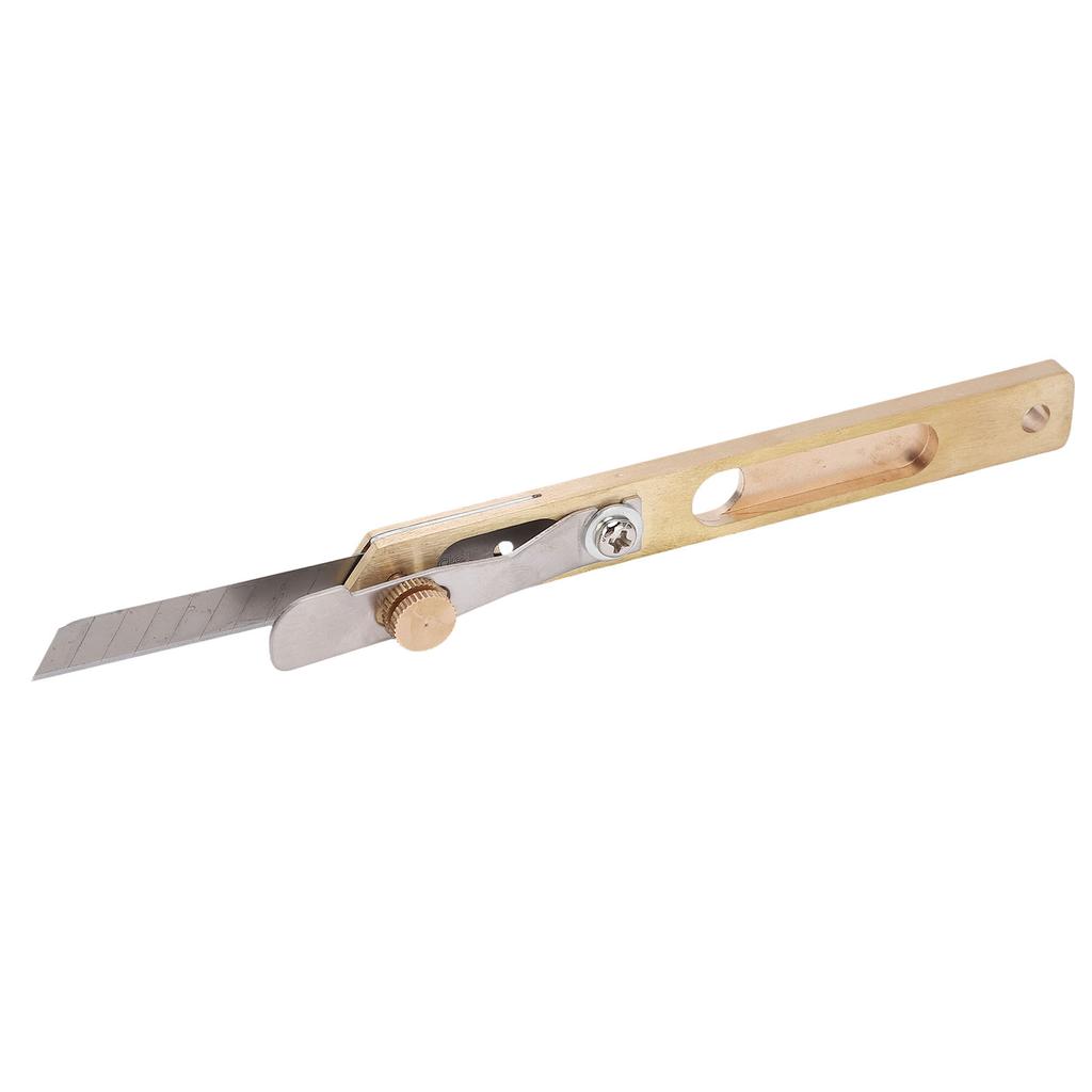 Leather Craft Cutter Durable Brass Adjustable Spacing Positioning Portable Hobby Knife for DIY