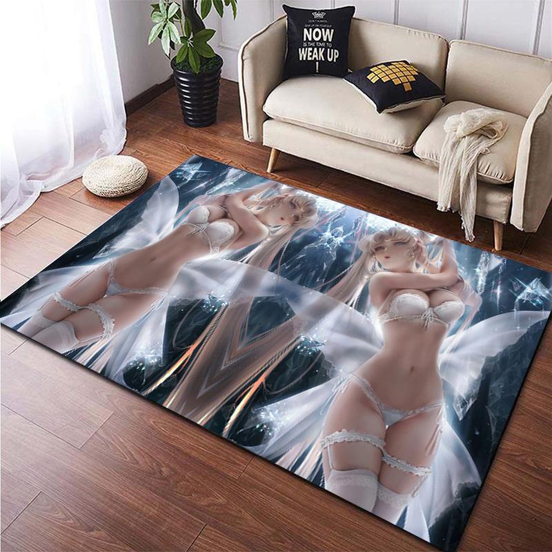 Sexy Anime Girl Carpet Game Room Party Super Cool Rug Anime Room Decor BIKINI PARTY Mat Halloween Mat Picnic Mat Yoga Mat