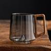 1/2pcs Glass Wood Single-layer Cup High Borosilicate Pyrex Tea Cup Large Capacity Drinking Water Coffee Cup