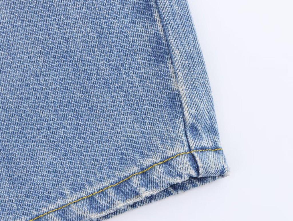 2025 Frühling Europäische & Amerikanische Mode High Waist Schlankmachende Gerade & Weitbeinjeans