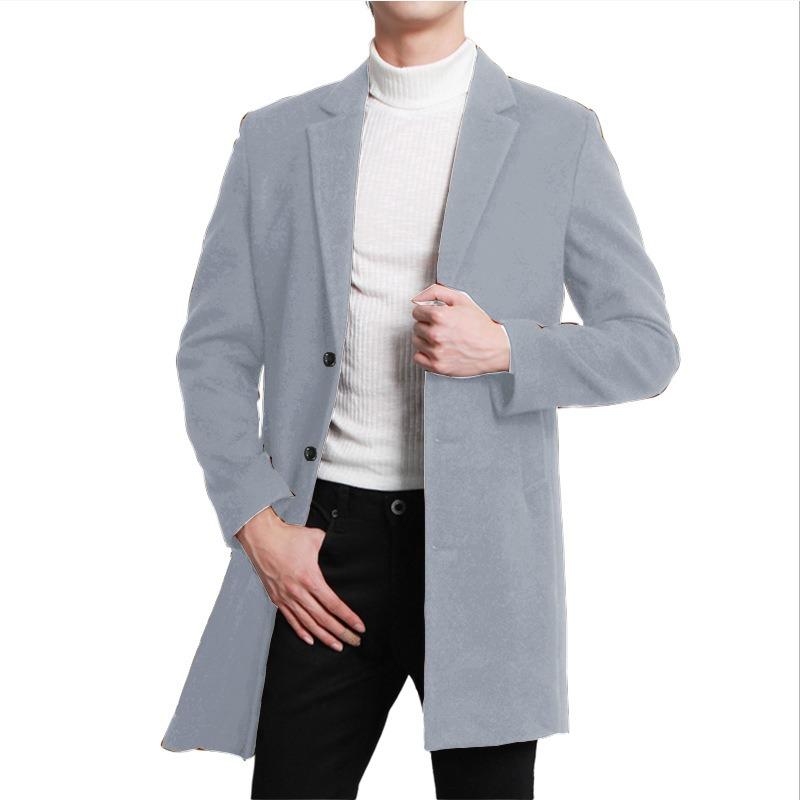 New Woolen Men's Coat Coat Woolen Trench Coat Wish Wind
