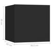 Nightstands (Set of 2) Black 30.5 x 30 x 30 cm Particleboard