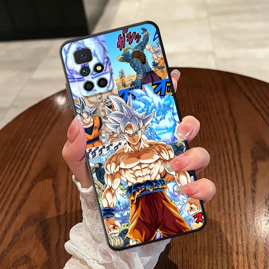 Black Soft Phone Cover Case for Xiaomi Redmi 13C A4 10 A3 12C A1 A2 Plus A5 9 14C K40 K80 Pro Canvas Art Walls Dragon Ball Goku