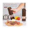 Electric Salt and Pepper Grinder Set-Automatic Pepper and Salt Grinder Refillable with 6Adjustable Coarseness Adjustable