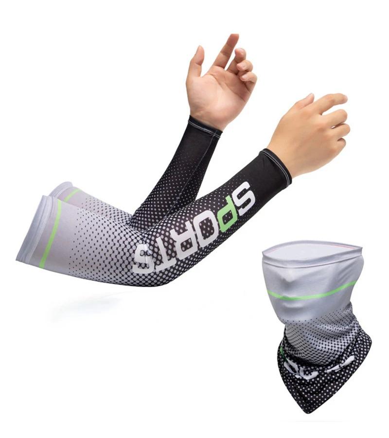 Neu Ice Silk Sleeve Sonnenschutzmanschette UV-Sonnenschutz Armstulpen Anti-Rutsch Männer Frauen Lange Handschuhe Außen Cool Sport Radfahren