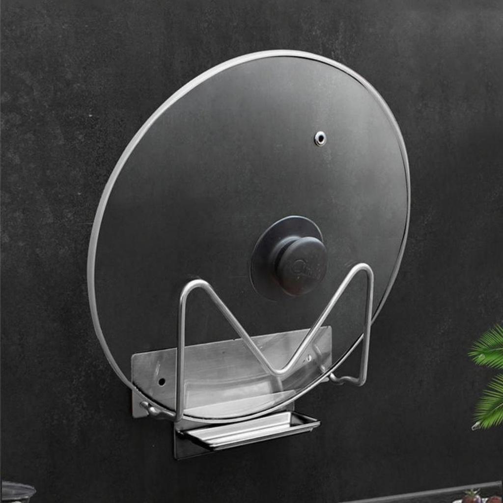 Stainless Steel Pot Lid Holder, Perforated Organizer Rack, Kitchen Storage Mtype