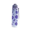 Durable 800ML Water Bottle Bow Flower Printed Leak Proof Straw Cup Large Capacity Plastic Water Cup Travel