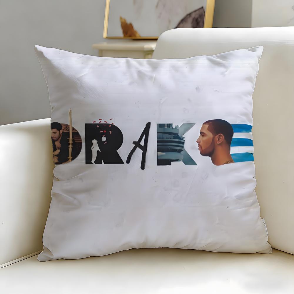 popular singer Drake Cushion Cover Soft  EasyWash Pillow Case  Versatile for Couch Bed Travel and Office