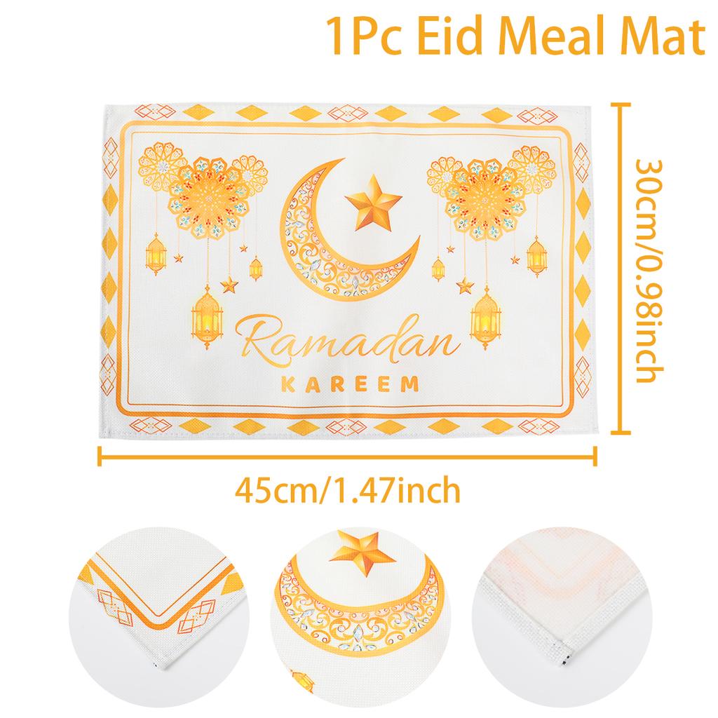 Ramadan Decoration Meal Mat EID Mubarak Decoration 2024 For Home Meal Mat Ramadan Kareem Islamic Muslim Party Eid Al Adha Gifts