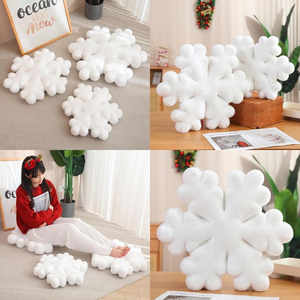 White Cartoon Snowflake Plush Girl Office Nap Pillow Cushion Decoration Doll