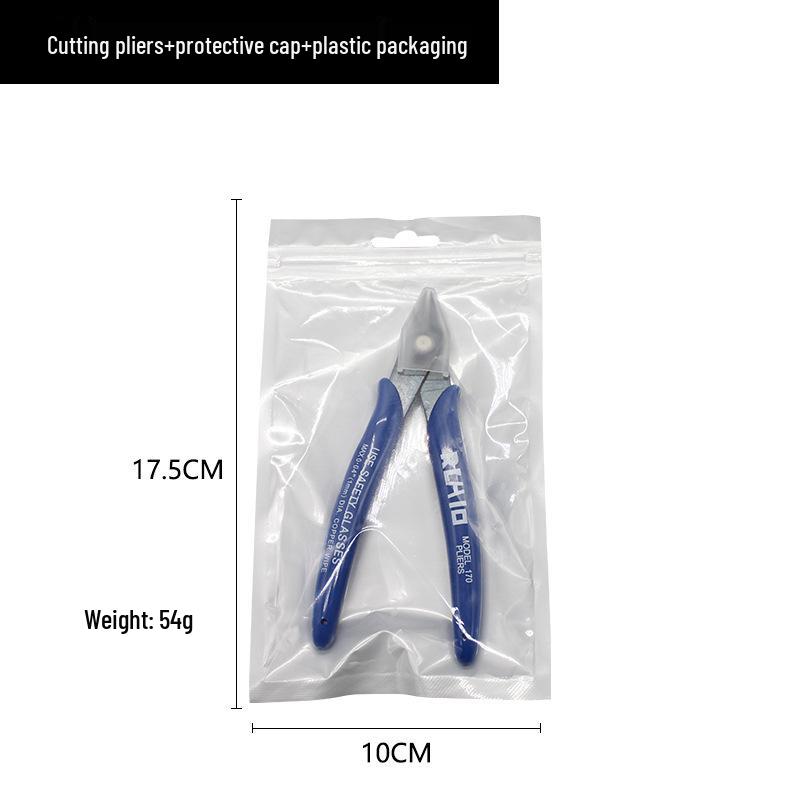 Blue 170 Electronic Nippers - Industrial Sprue Plastic Diagonal Pliers for Model Trimming & Cutting.
