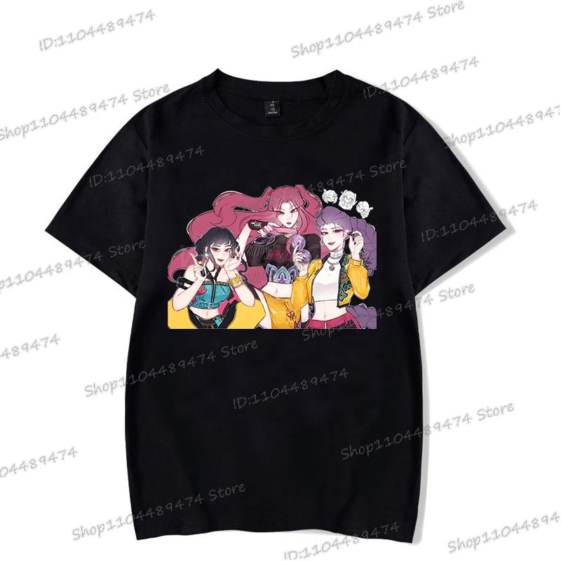 Anime KPop Demon Hunters Graphic Rumi Printed T Shirt Women Men Manga Tshirts Harajuku Korean Ulzzang Summer Crewneck T-shirts